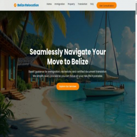 Скриншот главной страницы сайта belize-immigration.org