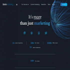 Скриншот главной страницы сайта belkinmarketing.com