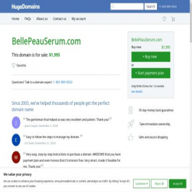 Скриншот главной страницы сайта bellepeauserum.com