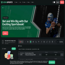Скриншот главной страницы сайта benhsports.com