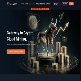 Скриншот главной страницы сайта benmine.cloud