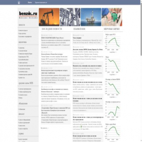 Скриншот главной страницы сайта benzol.ru