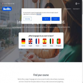 Скриншот главной страницы сайта berlitz.com