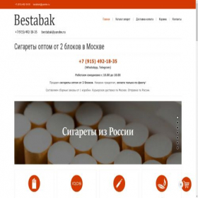 Скриншот главной страницы сайта bestabak.website