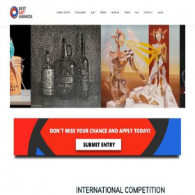Скриншот главной страницы сайта bestartawards.com