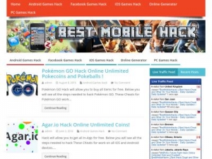 Скриншот главной страницы сайта bestmobilehack.com