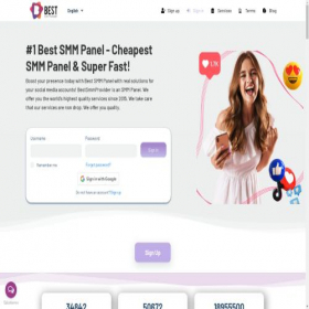 Скриншот главной страницы сайта bestsmmprovider.com