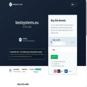 Скриншот главной страницы сайта bestsystems.eu