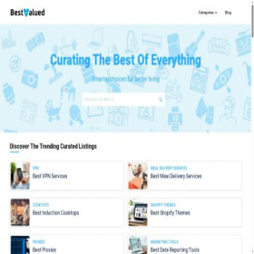 Скриншот главной страницы сайта bestvalued.com