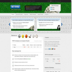 Скриншот главной страницы сайта bet-tip.ru