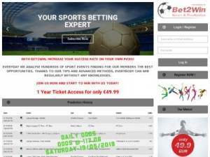 Скриншот главной страницы сайта bet2win.me