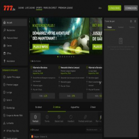 Скриншот главной страницы сайта bet777.be