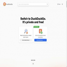Скриншот главной страницы сайта beta.duckduckgo.com