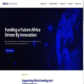 Скриншот главной страницы сайта beta.ventures