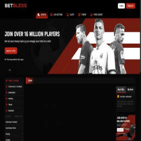 Скриншот главной страницы сайта betbless.com