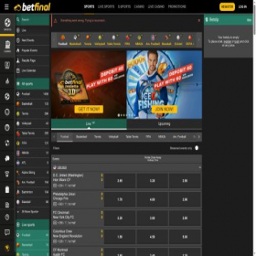 Скриншот главной страницы сайта betfinal.com