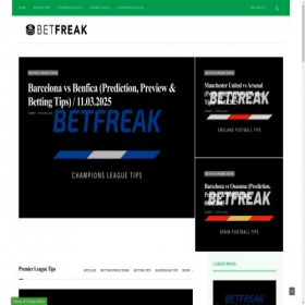 Скриншот главной страницы сайта betfreak.net