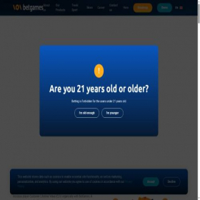 Скриншот главной страницы сайта betgames.tv