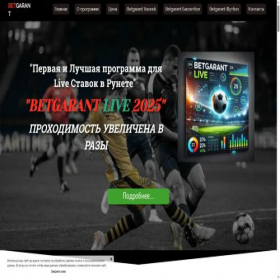 Скриншот главной страницы сайта betgarantlive.ru