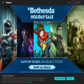 Скриншот главной страницы сайта bethesda.net