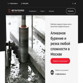 Скриншот главной страницы сайта betontehrez.ru