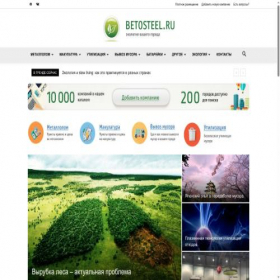 Скриншот главной страницы сайта betosteel.ru