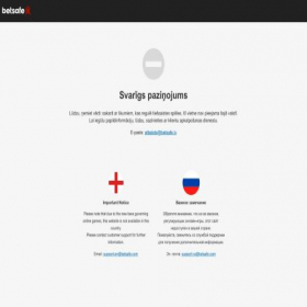 Скриншот главной страницы сайта betsafe.lv