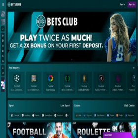 Скриншот главной страницы сайта betsclub.eu