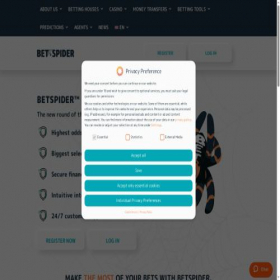 Скриншот главной страницы сайта betspider.com