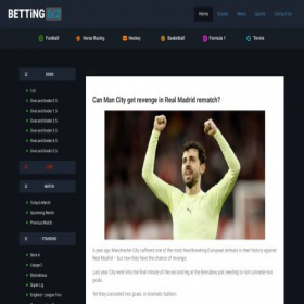 Скриншот главной страницы сайта betting1x2.net