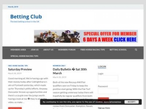 Скриншот главной страницы сайта bettingclub.site