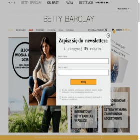 Скриншот главной страницы сайта betty-barclay.com.pl