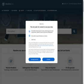 Скриншот главной страницы сайта bezahlen.net