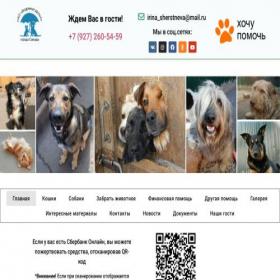 Скриншот главной страницы сайта bezdomnie-druzya.ru