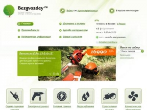 Скриншот главной страницы сайта bezgvozdey.ru