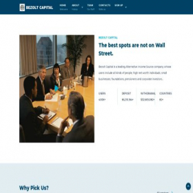 Скриншот главной страницы сайта bezoltcapital.com