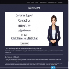 Скриншот главной страницы сайта bfefve.com