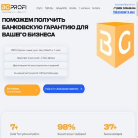 Скриншот главной страницы сайта bgprofi.ru