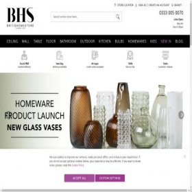 Скриншот главной страницы сайта bhs.co.uk