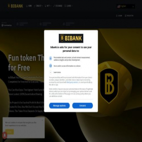 Скриншот главной страницы сайта bibank.io