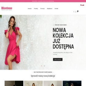 Скриншот главной страницы сайта bicotone.pl