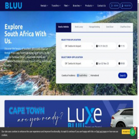 Скриншот главной страницы сайта bidvestcarrental.co.za