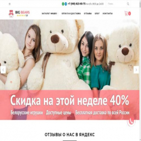 Скриншот главной страницы сайта big-bears.ru