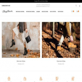 Скриншот главной страницы сайта big-boots.ru