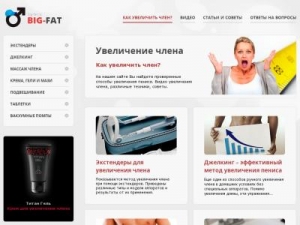 Скриншот главной страницы сайта big-fat.ru