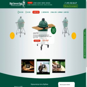 Скриншот главной страницы сайта big-green-egg.ru