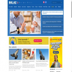 Скриншот главной страницы сайта big.az