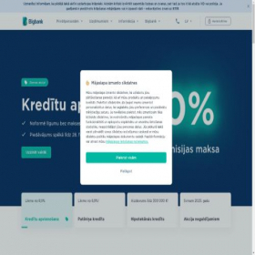 Скриншот главной страницы сайта bigbank.lv