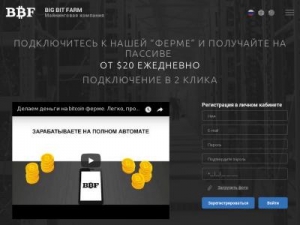 Скриншот главной страницы сайта bigbitfarm.online