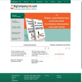 Скриншот главной страницы сайта bigcompanyjob.ru